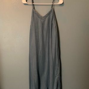 denim spaghetti strap dress